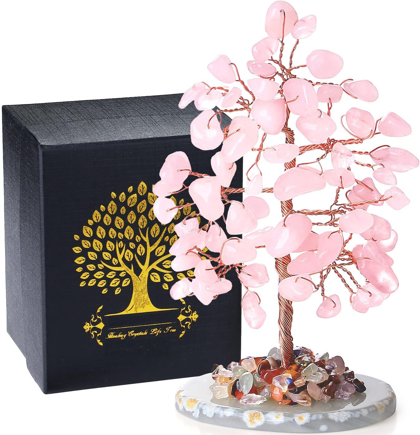 Chakra Tree Natural Crystal Tree of Life Money for Desk Decor 7 Chakra Stone for
