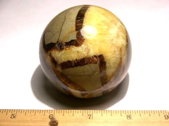 Septarian calcite sphere 2 1/2 inches in diameter Utah ep65