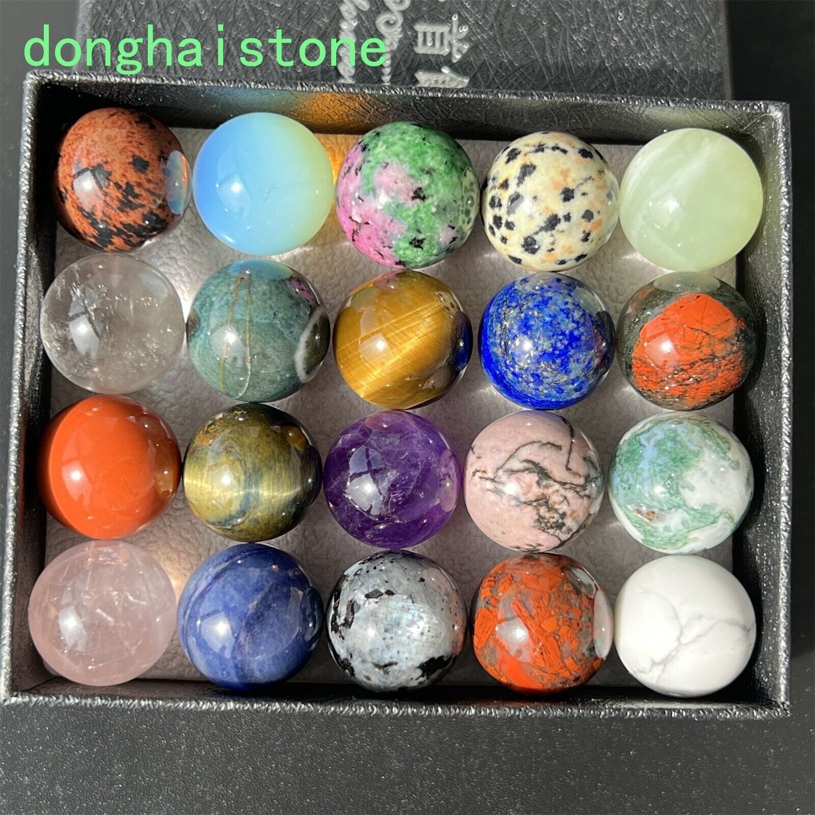 13x Wholesale Natural Mixed sphere quartz crystal ball Palm stone healing 15mm+