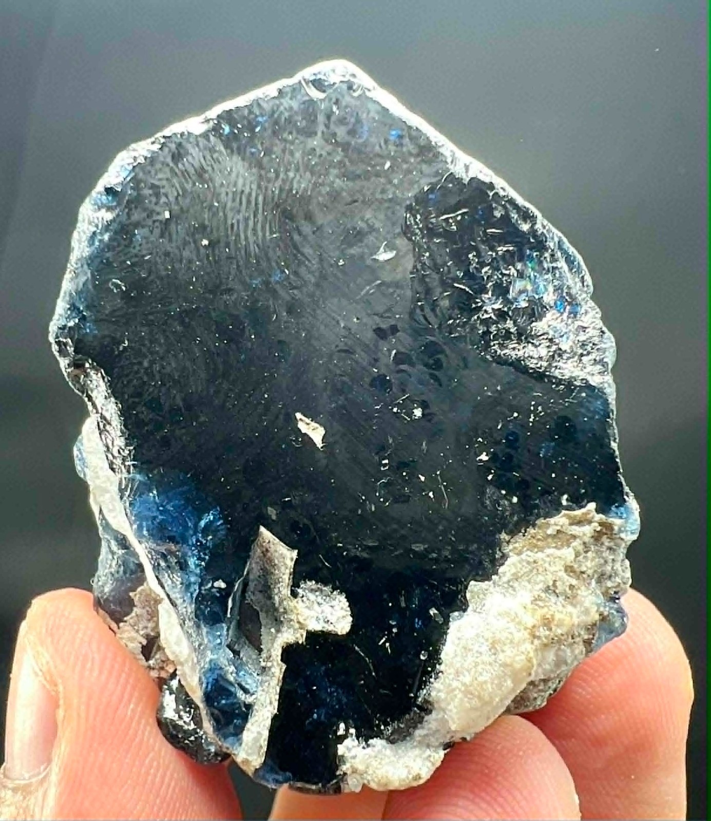360 Carat Ultra Rare !!! Ink Blue Tourmaline Huge Crystal @Afg
