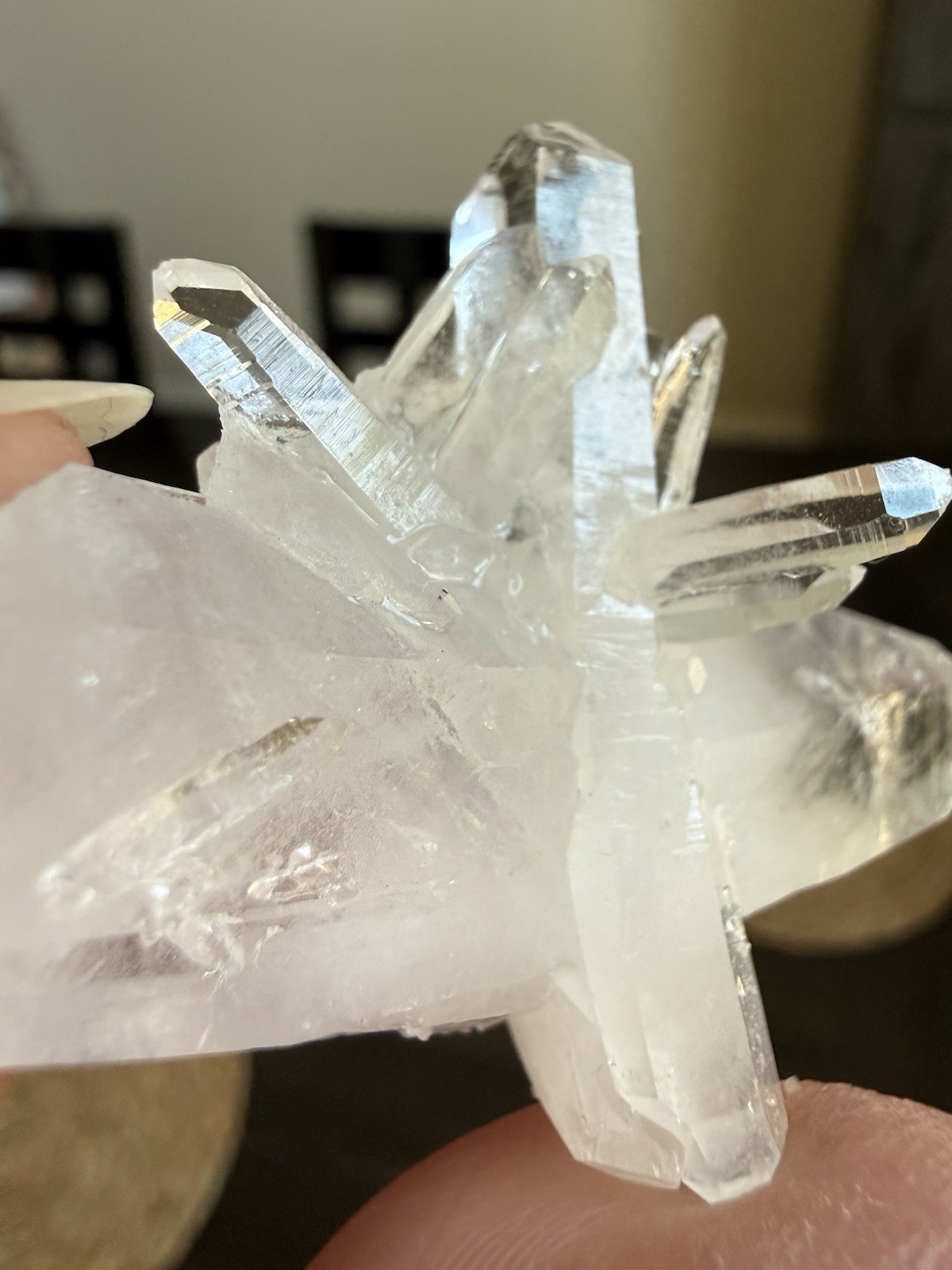High Quality Diamantina Lemurian Quartz Cluster With DT Point Crystal Brazil