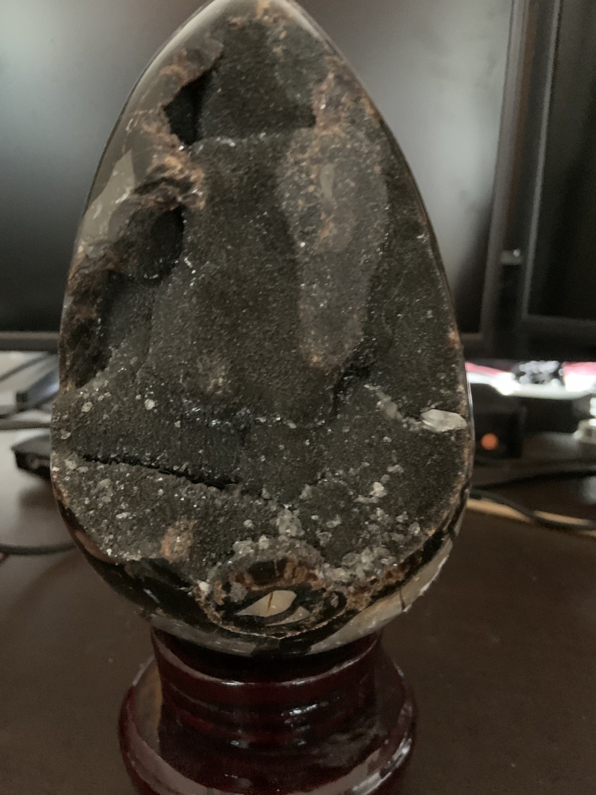 2500g Natural Dragon Egg Septarian Nodule Geode Quartz Cluster Crystal Healing