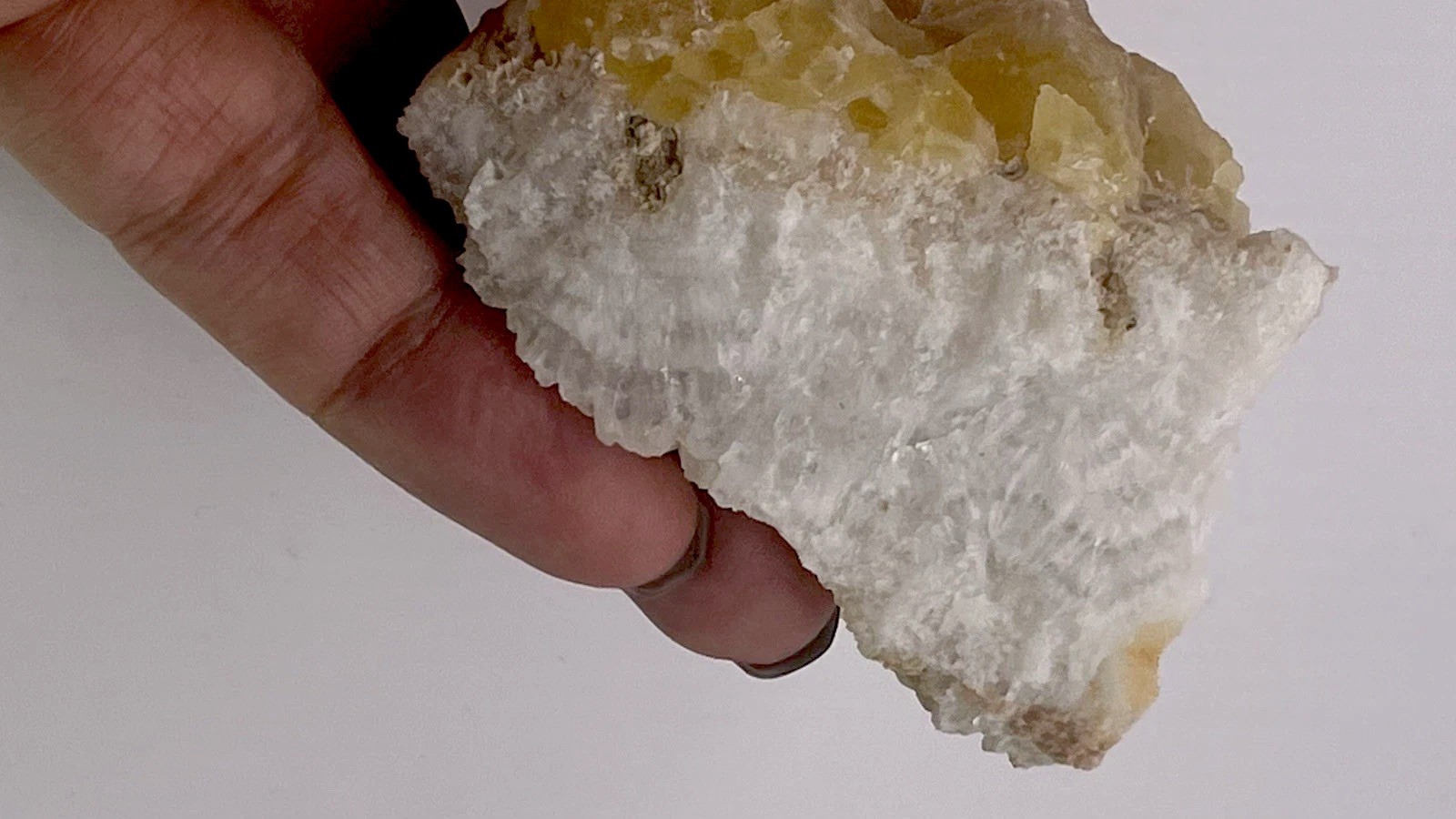 Botryoidal Yellow Fluorite Specimen Crystal Cluster on Matrix Rough Mineral