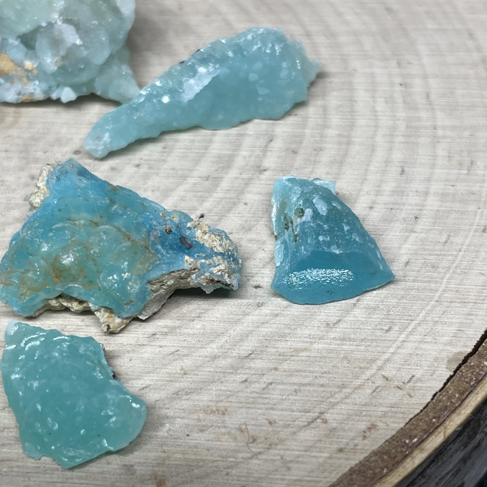 RARE BLUE SMITHSONITE X AURICHALCITE 8 Pieces YANGA KOUBENZA, Dr Of Congo