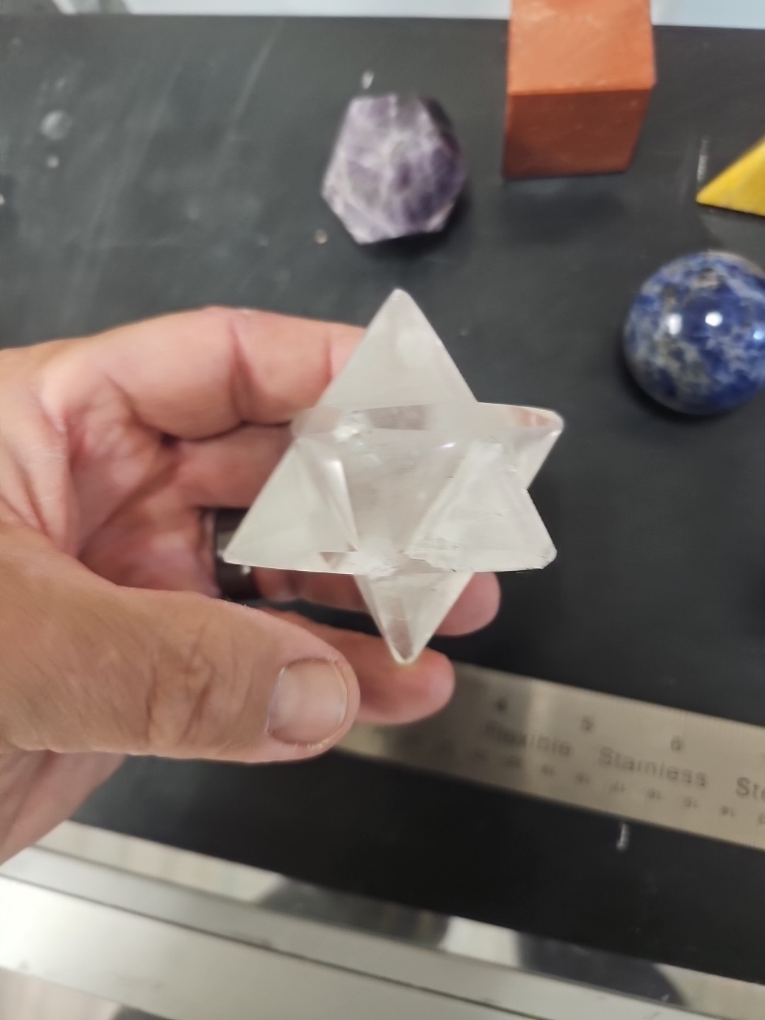 Sacred Geometry Gemstone Set: Platonic Solids & Energy Stones Extra Large