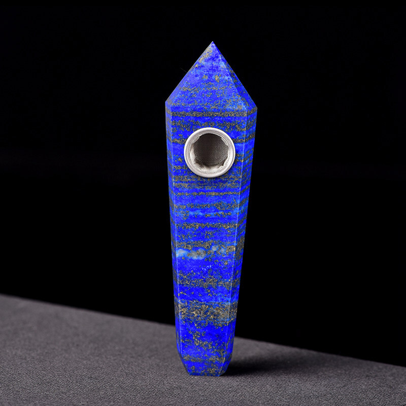 Raw Natural Quartz Tobacco Smoking Pipe Crystal Point Wand Healing Reiki Obelisk