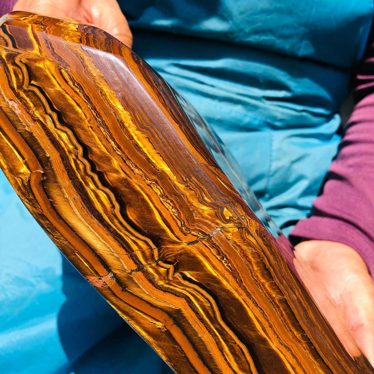 16.74LB Natural Tiger Eye Free Form Stone Reiki Healing crystal Mineral Specimen