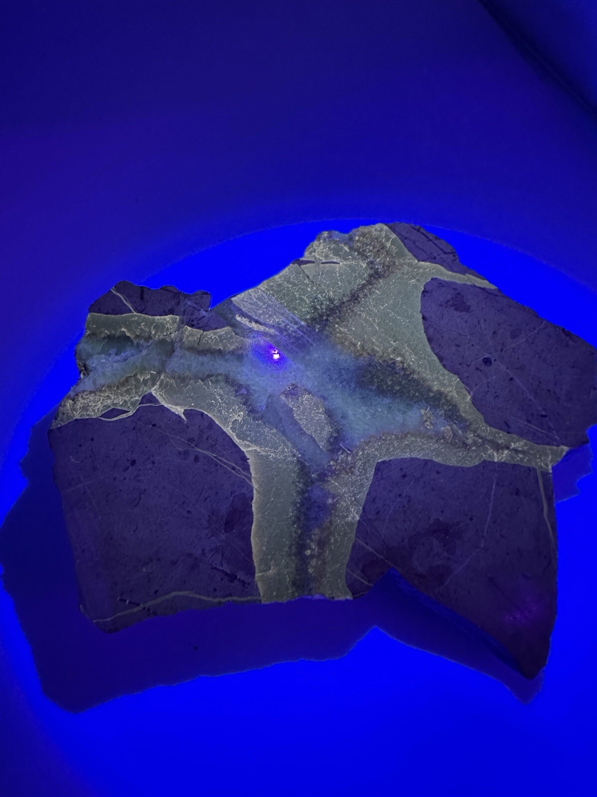 Polished Septarian End Piece Thick Slab 4″ X 3″ 8.3 oz Natural Art!