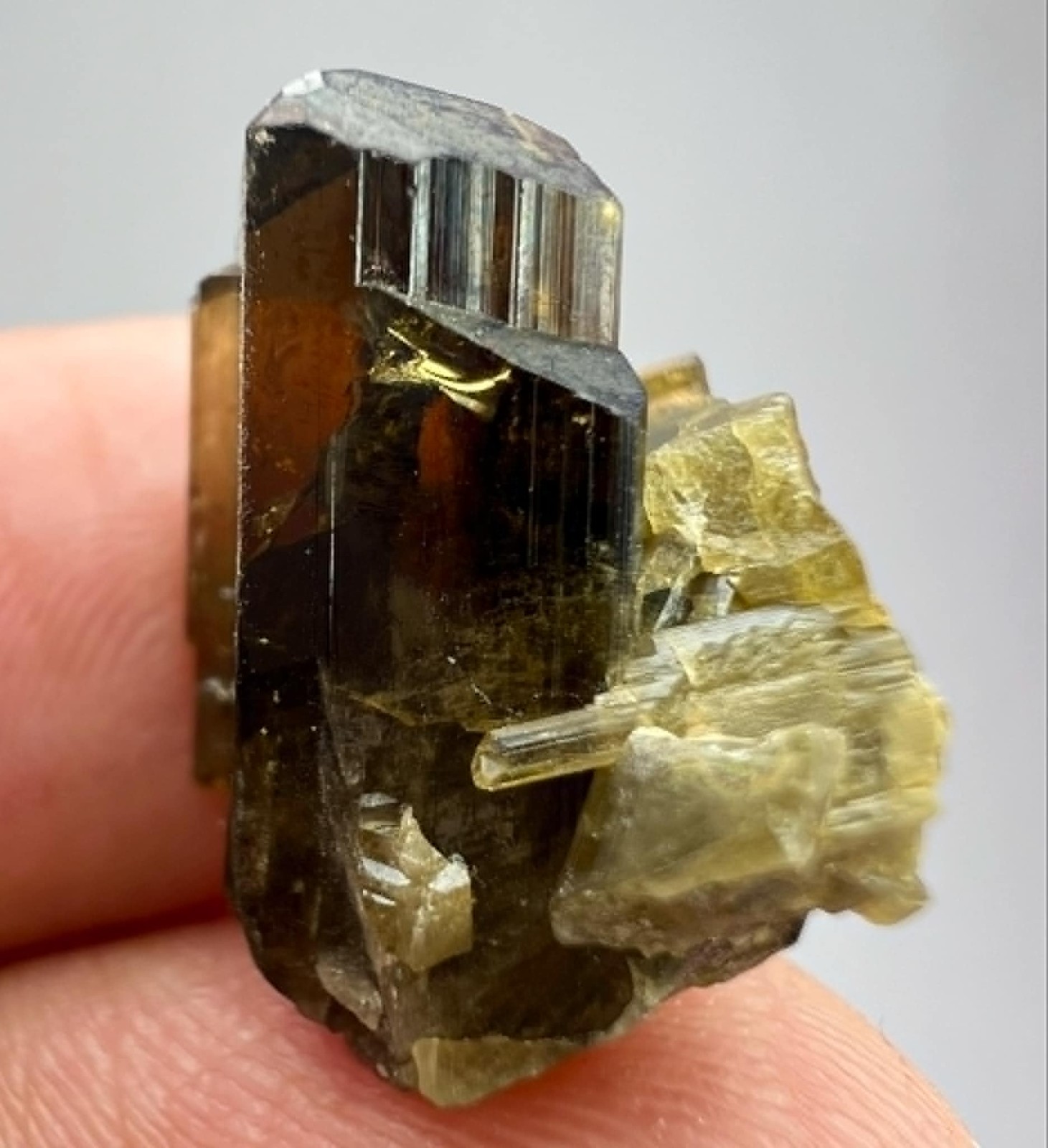 27 CT Natural Classic Epidote Crystal From Skardu Pakistan s-9