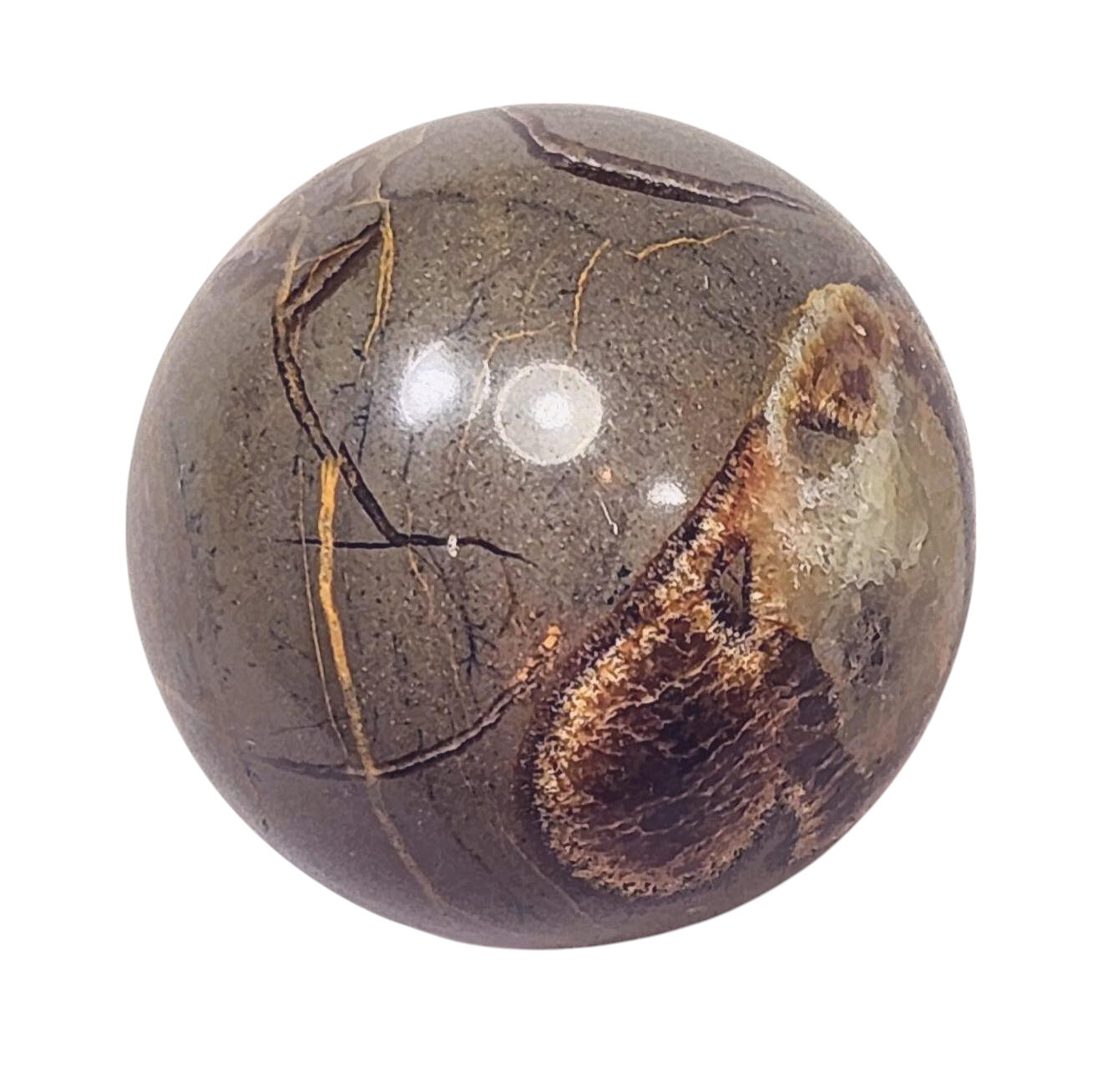 Fluorescent Septarian Nodule Piece 29mm Sphere for UV Collection 6295