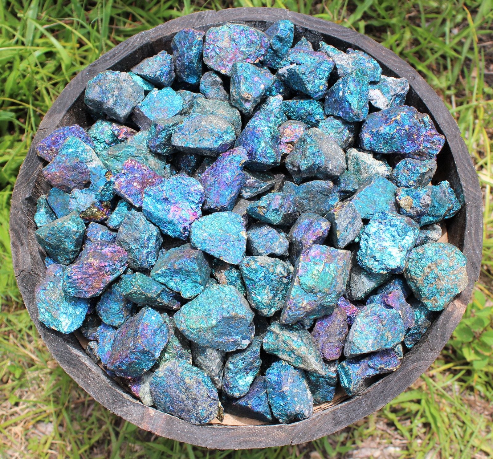 2 lb Bulk Lot Raw Rough Chalcopyrite Gemstone Stone (Peacock Ore Reiki)