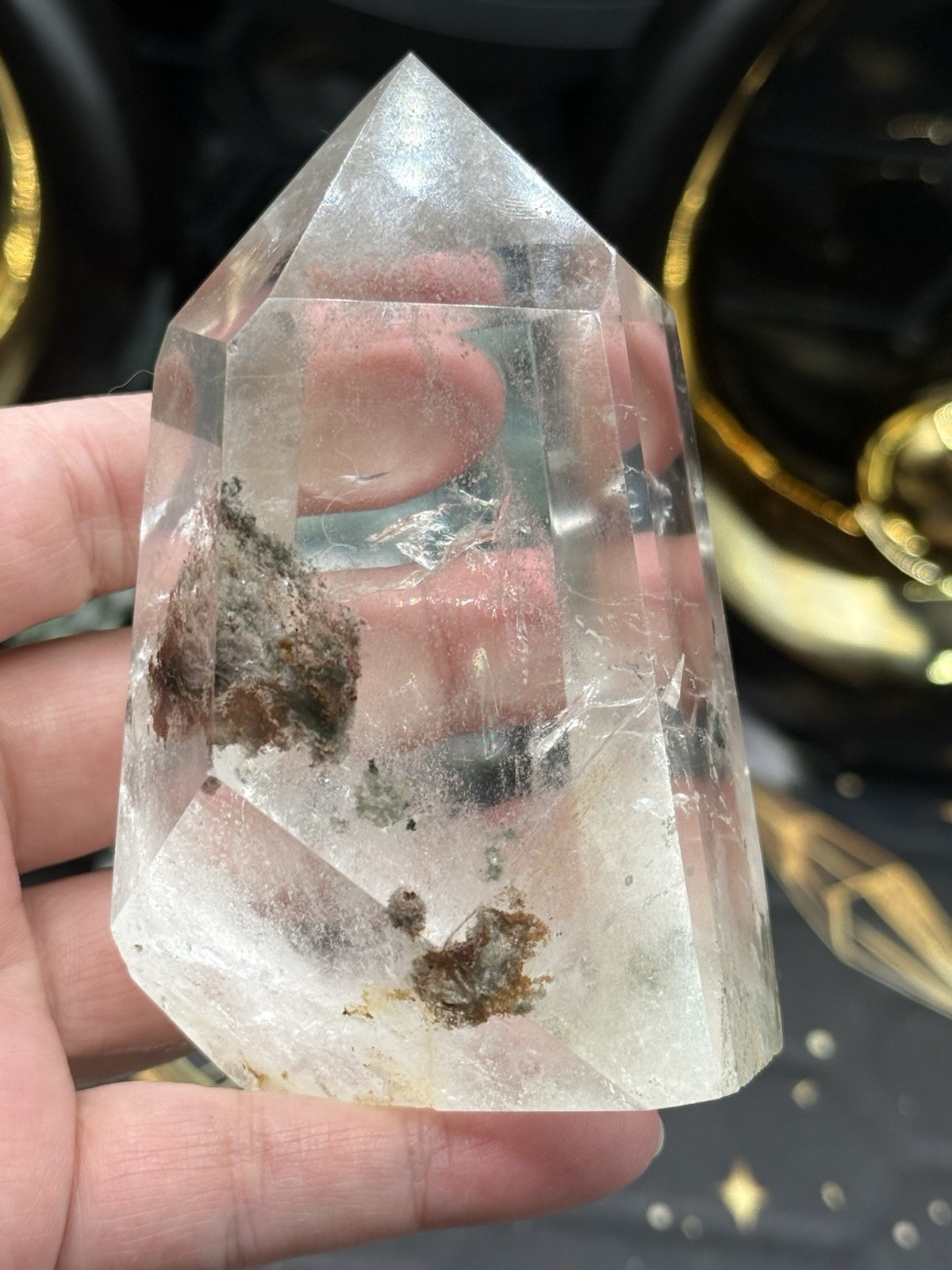 Natural Garden Quartz Lodolite Chunky Tower Freeforms Free ship & Gift
