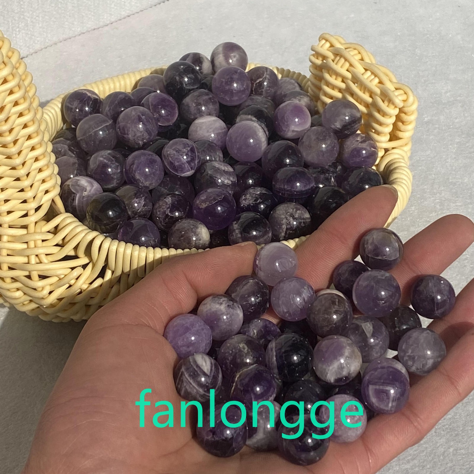 10pcs Wholesale Natural dreamy Amethyst Ball Quartz Crystal Pendant Reiki 15mm