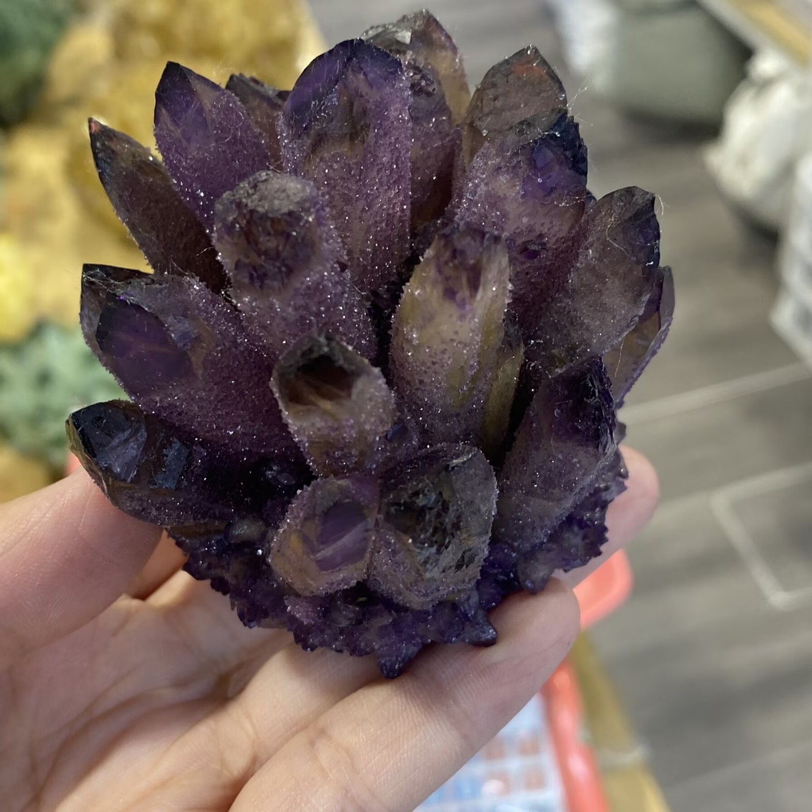 320g New purple Phantom Quartz Crystal Cluster Mineral Specimen Reiki Random