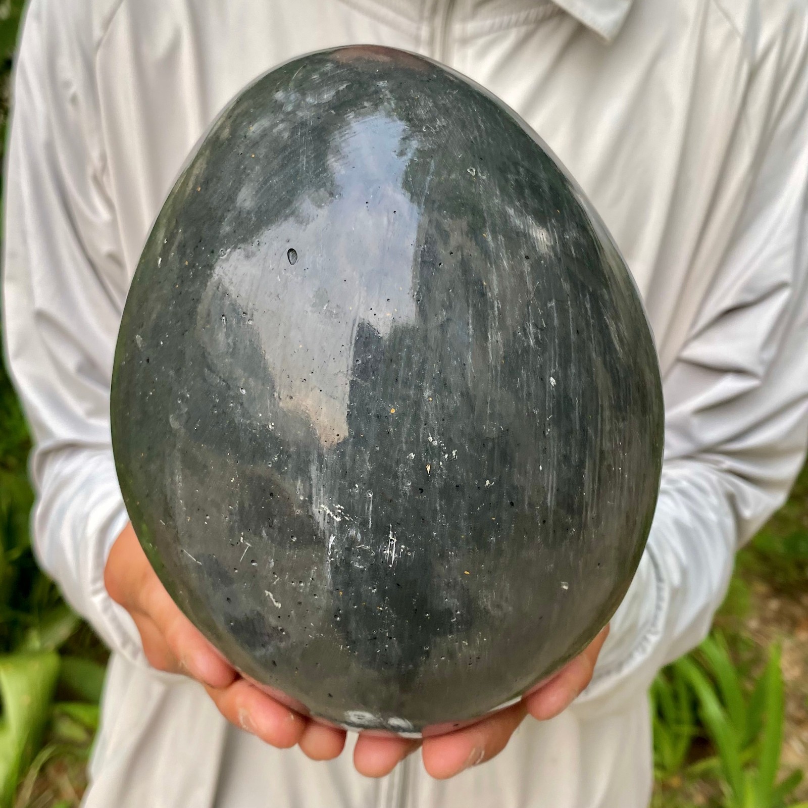 6.81LB High quality Natural Amethyst geode quartz crystal Dinosaur egg healing