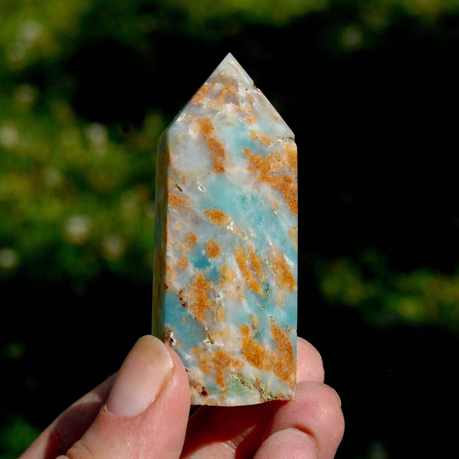 Chinese Amazonite Crystal Tower – 2.75in 82g Stone of Courage & Truth