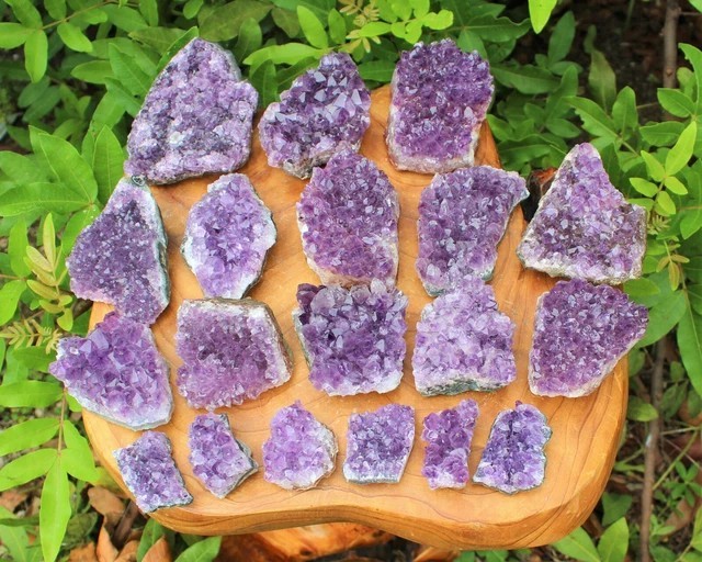 80-100g Raw Amethyst Crystal Quartz Cluster Specimens Healing Reiki Ornaments