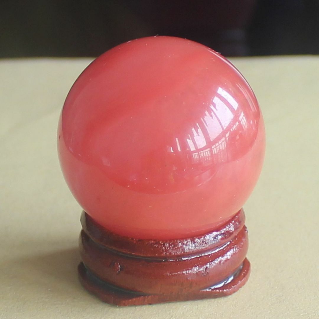 Gemstone Red voclano cherry quartz sphere ball with stand chakra reiki healing