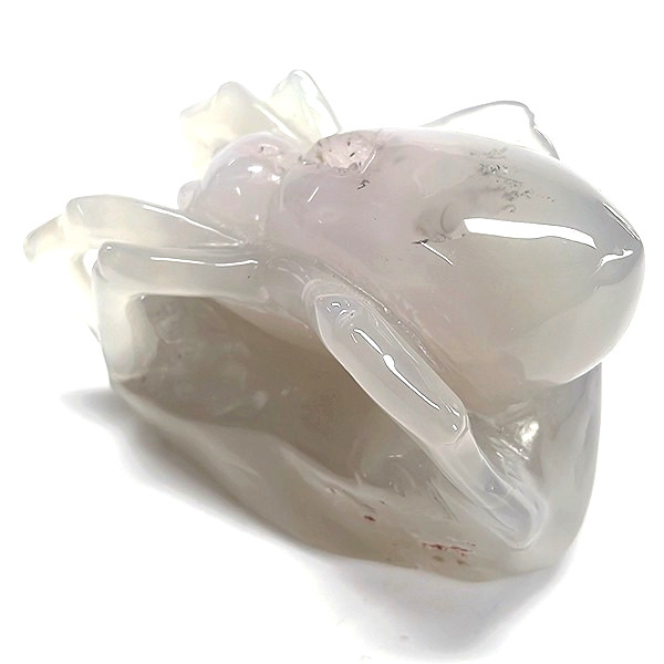 3.8” Agate Geode Crystal Carved Spider skuls , Skull Gemstone & Crystal 609g