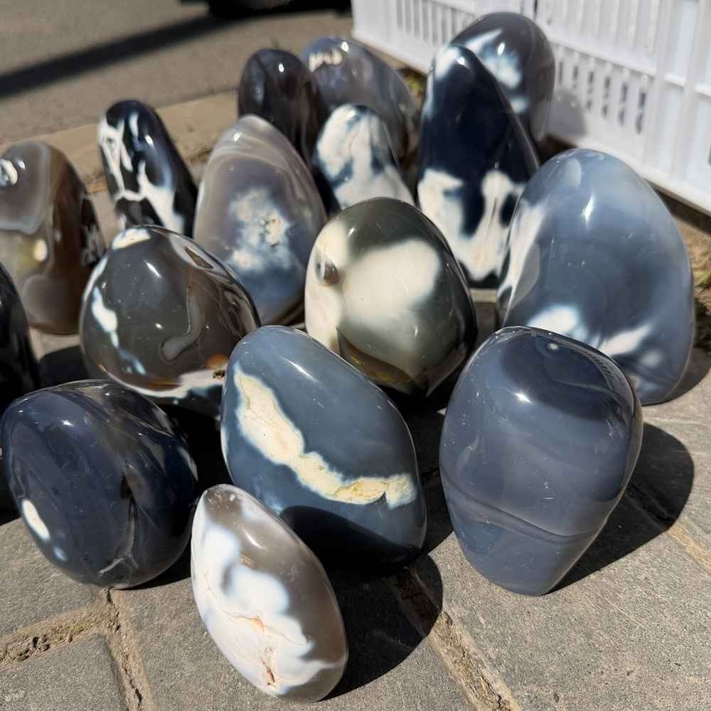 22LB Rare Natural Orca Agate Quartz Crystal Mineral Specimen Reiki Healing