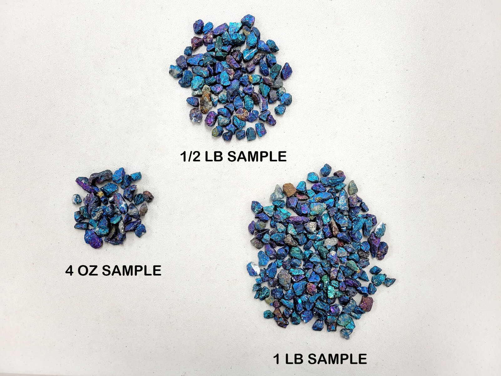 Raw Chalcopyrite Crystal Chips Bulk AKA Peacock Ore Tiny Small Rough Gemstones