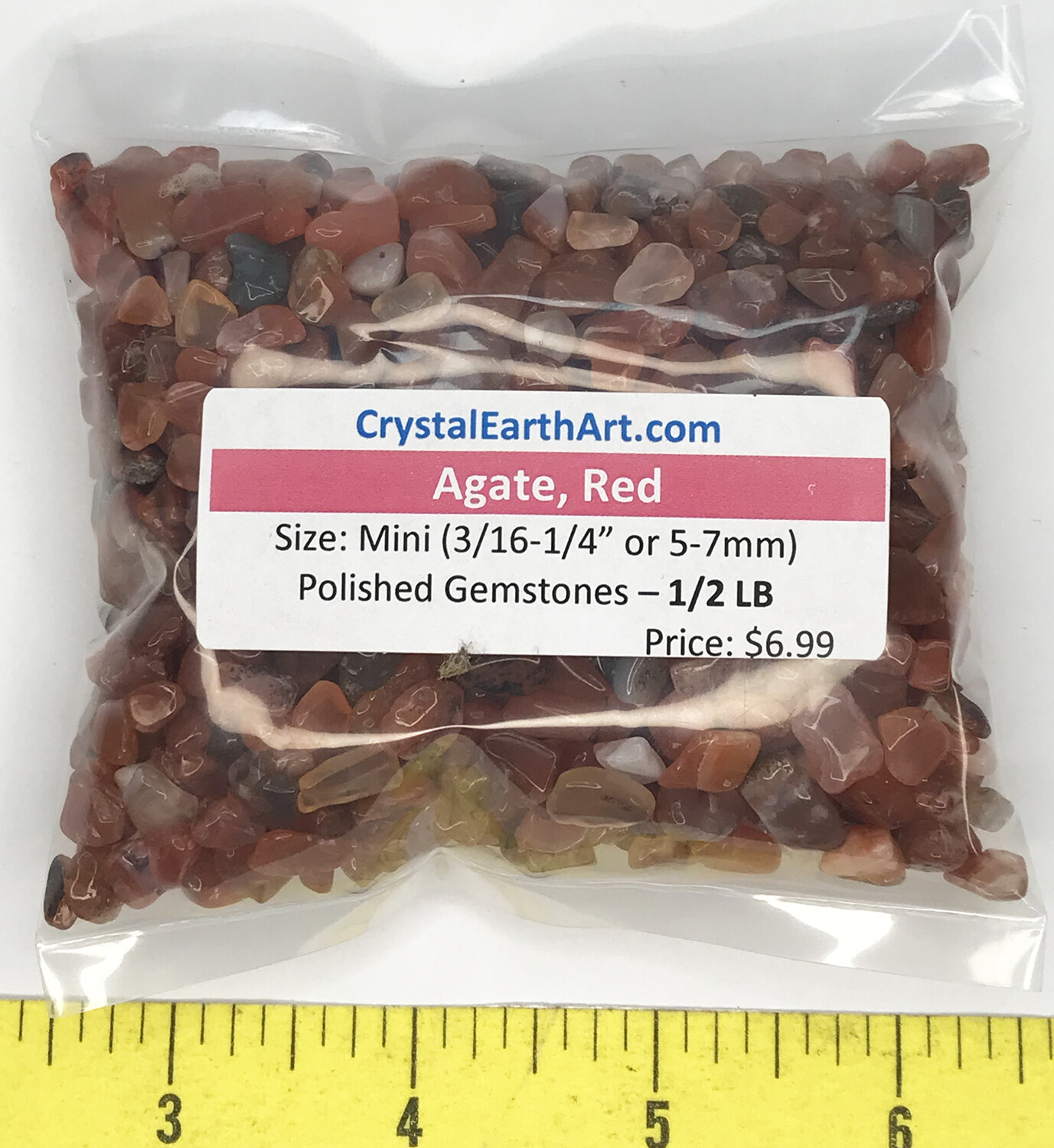 Agate Red polished Mini ( size 3/16″ to 1/4″ or 5-7mm) 1 lb