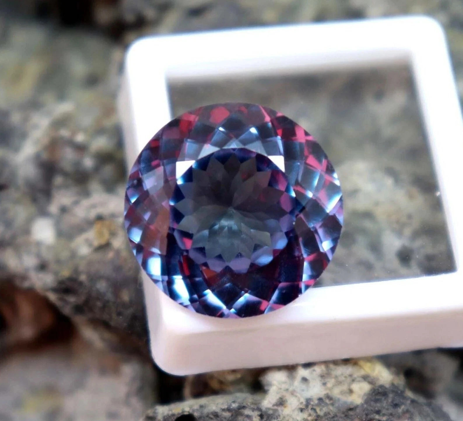 7.30 Ct Natural Alexandrite Round Cut Color Change IGCL Certified Loose Gemstone