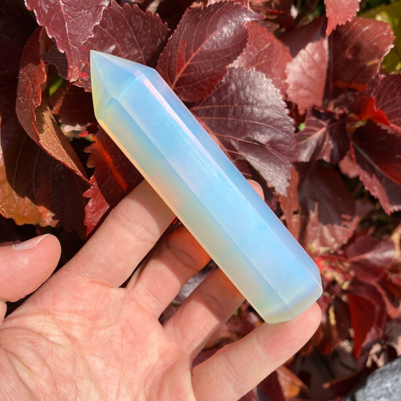 Natural Opal Healing Crystal Tower Point Wands Obelisk Reiki Mineral Specimens