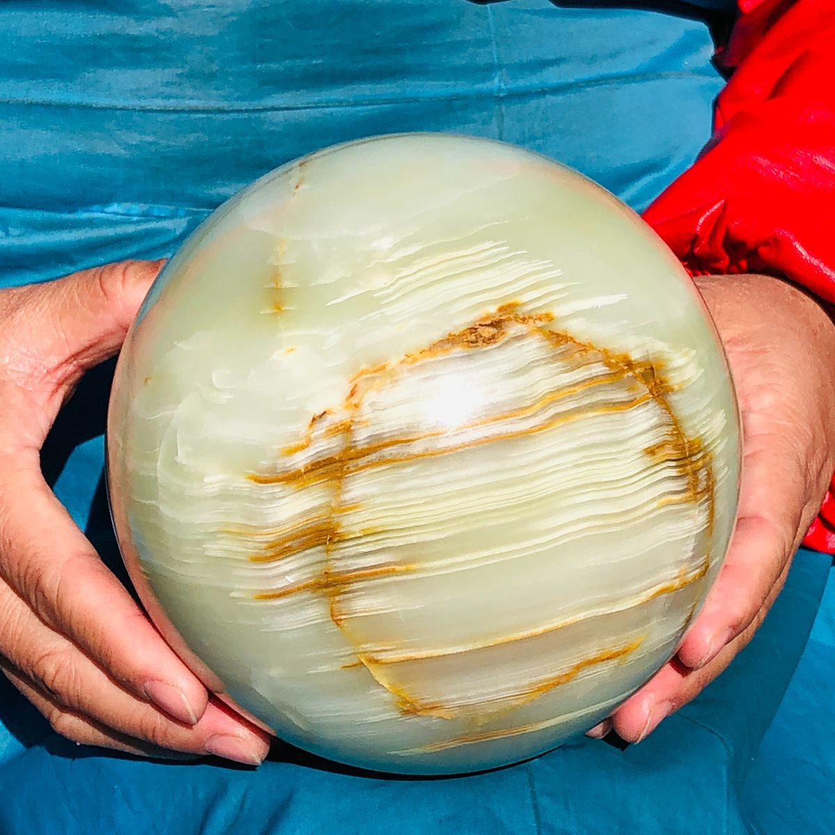4170g Natural Afghan Jade Chakra Quartz Sphere healing ball Specimen