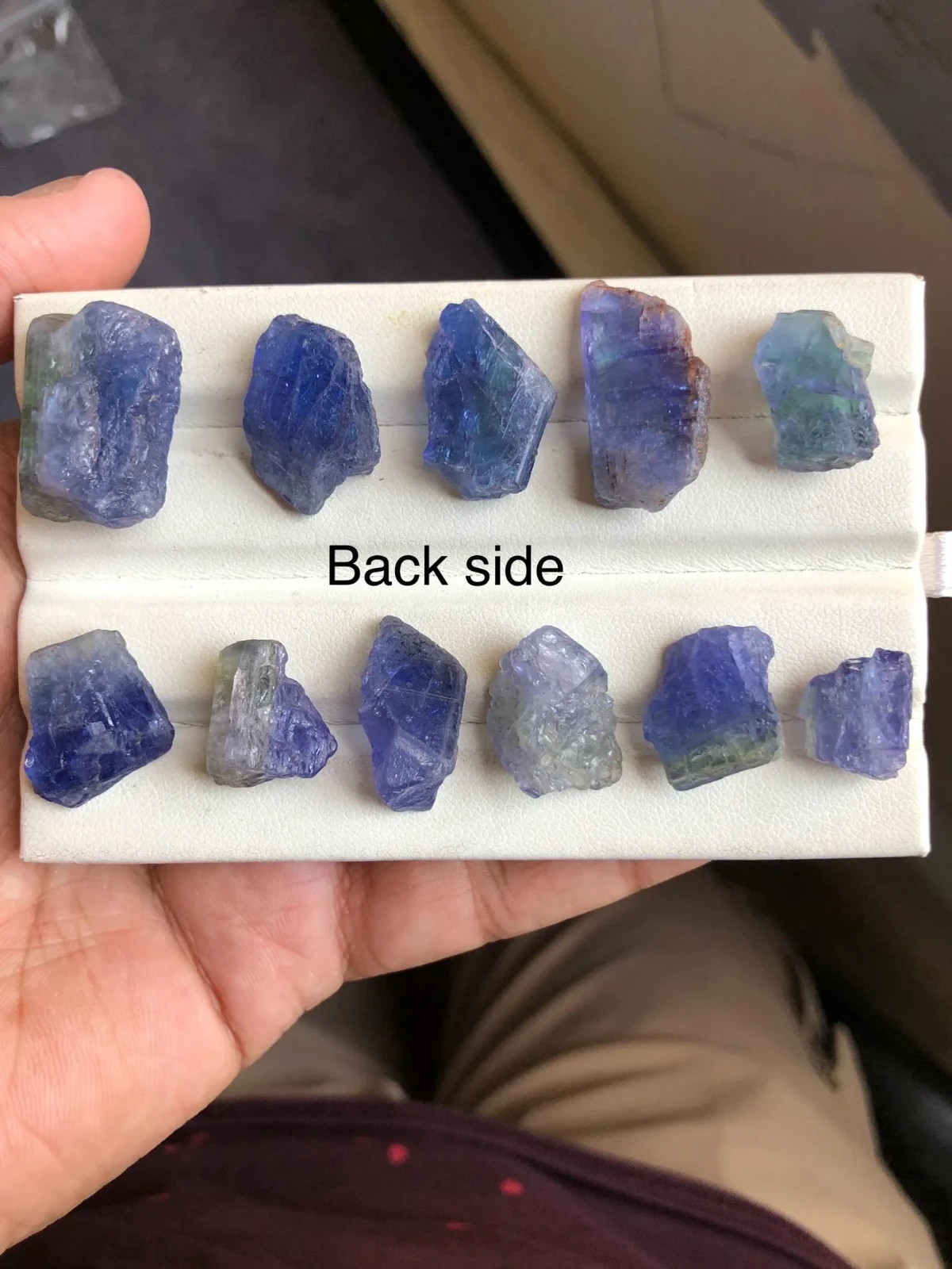 Natural Bi-Color Tanzanite Rough Specimen, AAA Unheated Healing Crystal. Tz#61