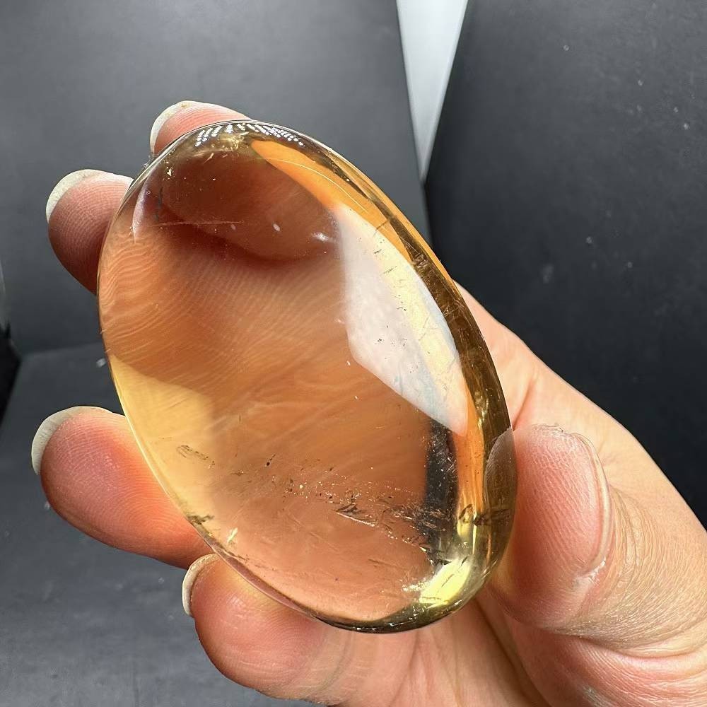 124g Natural Rainbow Smoky Quartz Sphere Crystal ball Energy Reiki healing Gem