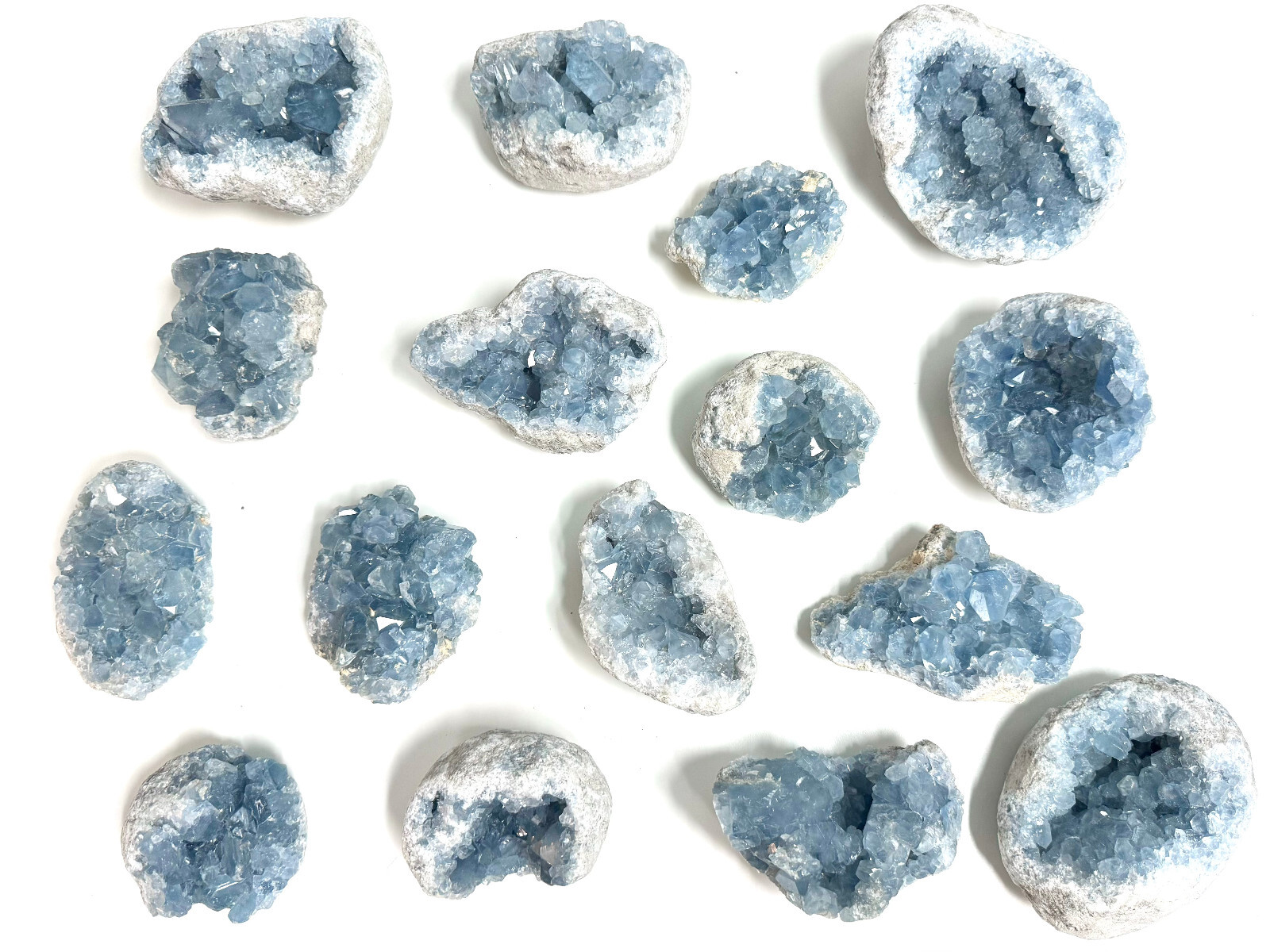 Celestite Cluster 4 – 7 oz: Natural Blue ‘AAA’ Grade Specimens from Madagascar