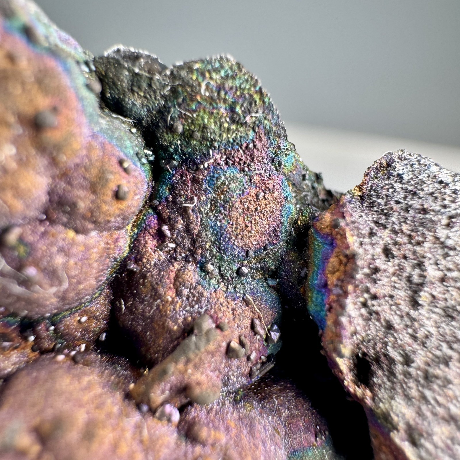 Rare “Blister Ore” Purple-Blue Chalcopyrite: Flambeau Mine, Rusk Co., Wisconsin