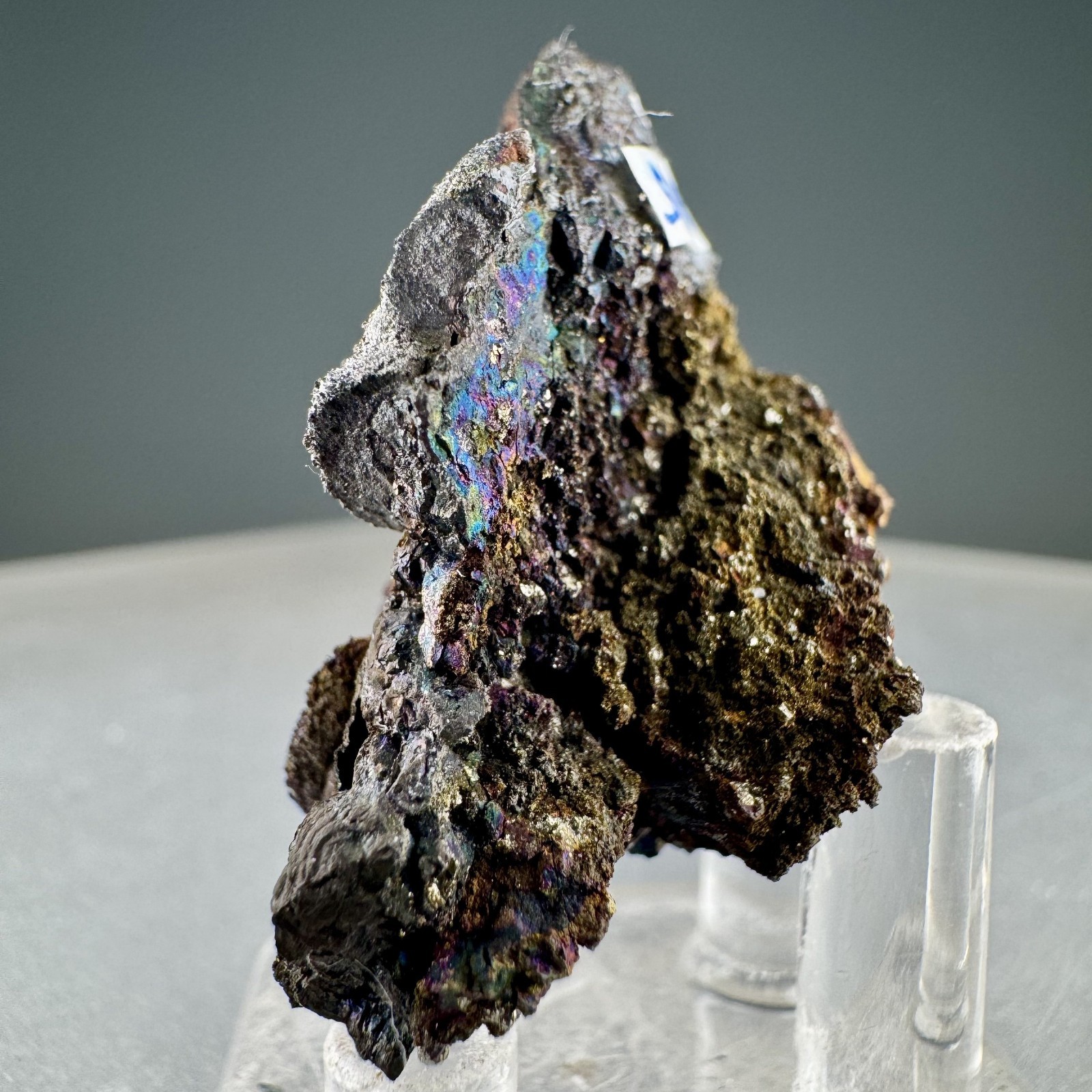 Rare “Blister Ore” Purple-Blue Chalcopyrite: Flambeau Mine, Rusk Co., Wisconsin