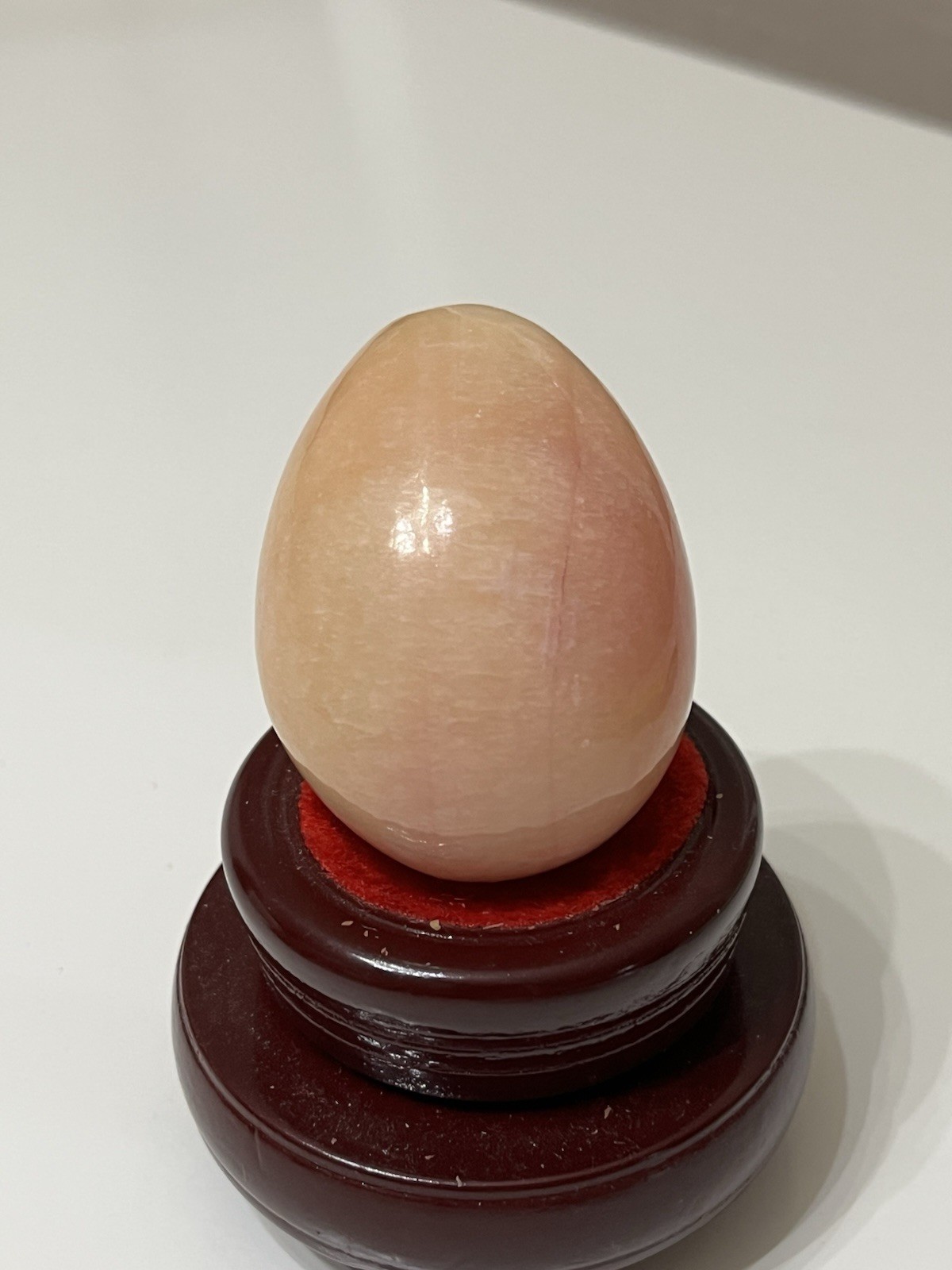 Natural Pink Calcite Stone Egg 2” 142.42g Polished Crystal Mineral No Stand