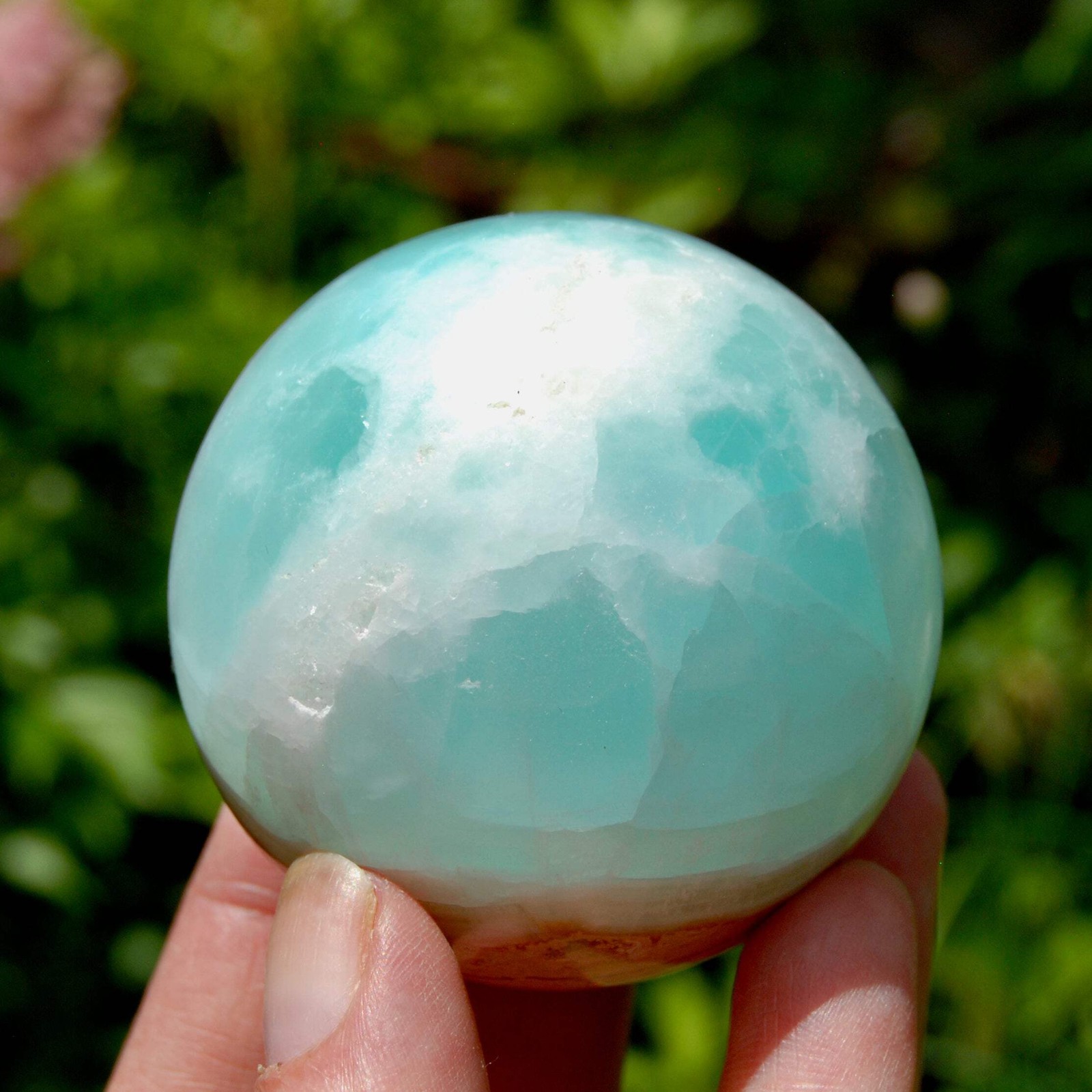 AAA Caribbean Blue Calcite Crystal Sphere | 60mm 300g Stone of Serenity