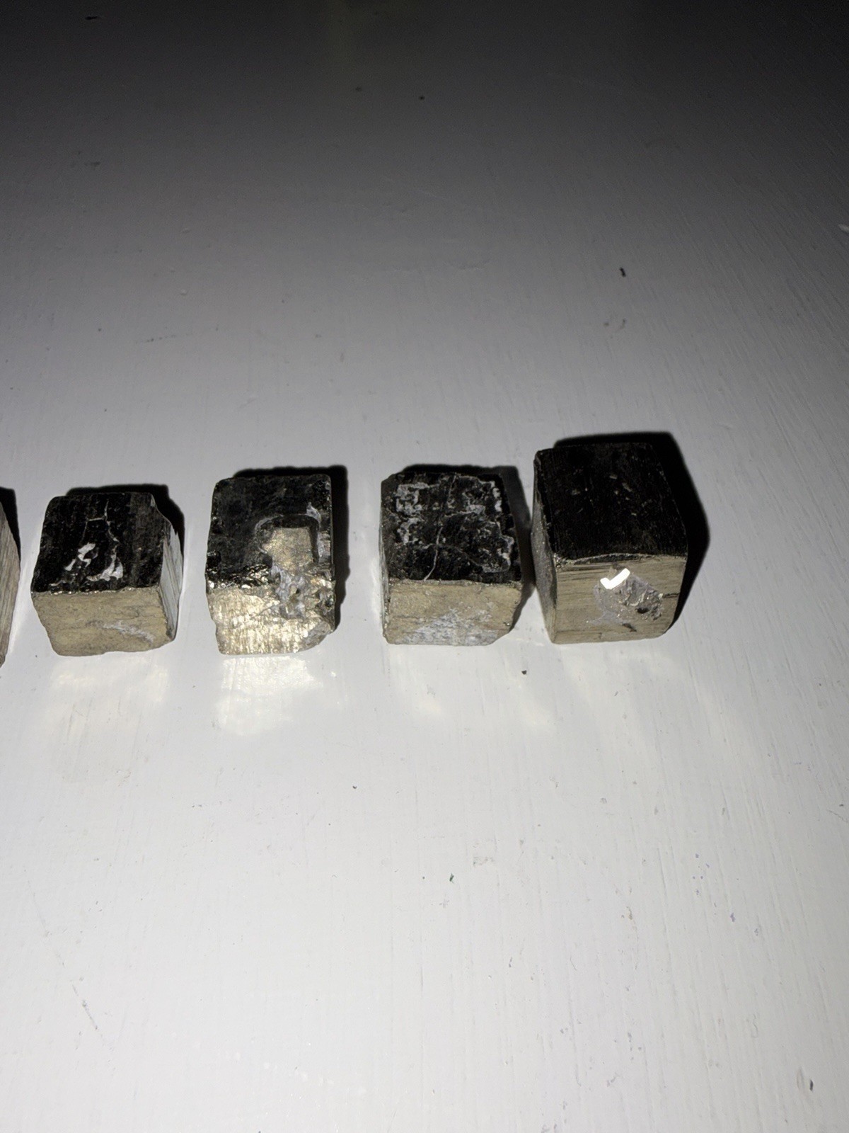 Gold Iron Pyrite Crystal Cubes (12 Cubes) Rough Raw Fools Gold 8.4oz