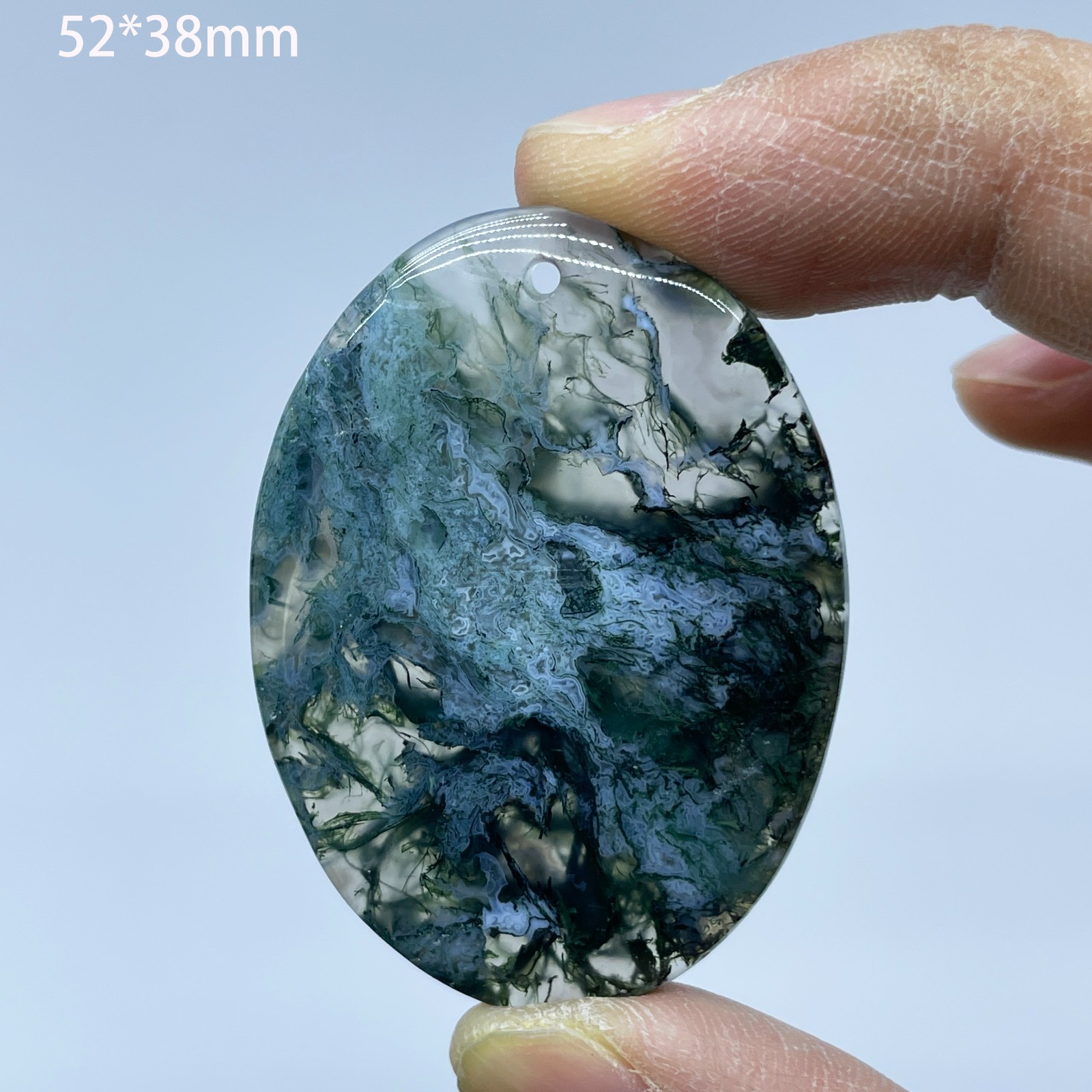 Natural Moss Agate Polished Quartz Crystal Healing Gemstone Home Decoration
