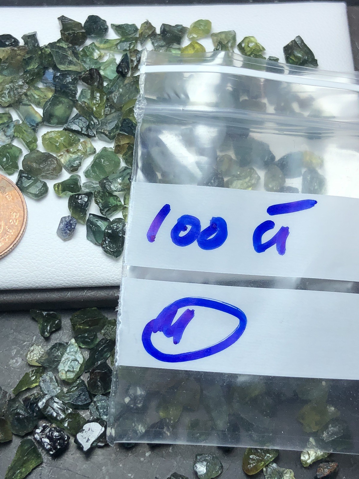 100Crt/Rough Teal Sapphire From Tanzania Mine, Small Size Ready For Mm Size Cut