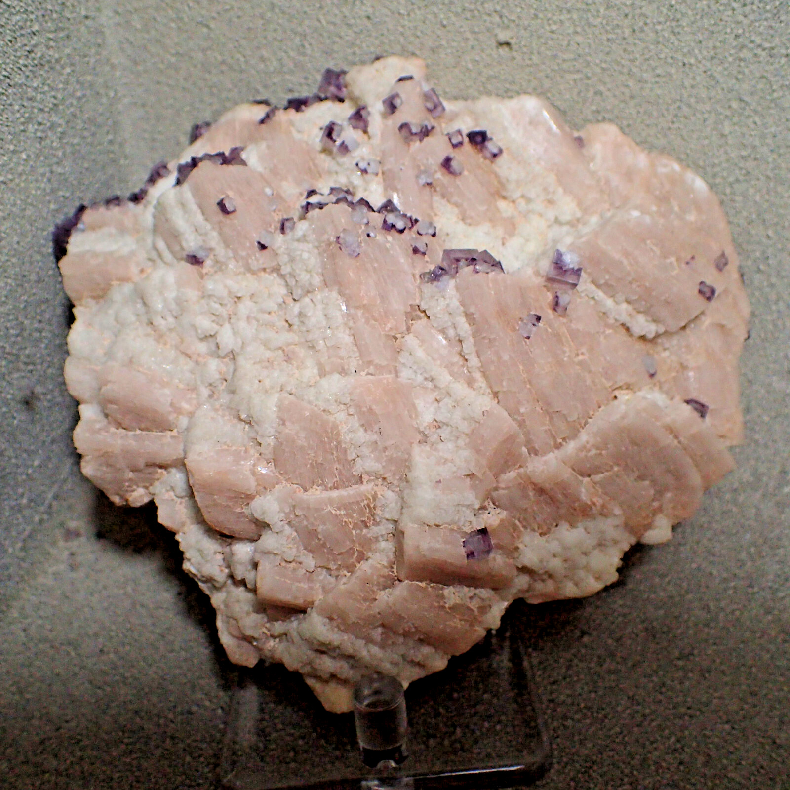 Fluorite on Microcline, Dreamtime Claim, Lake George, Colorado