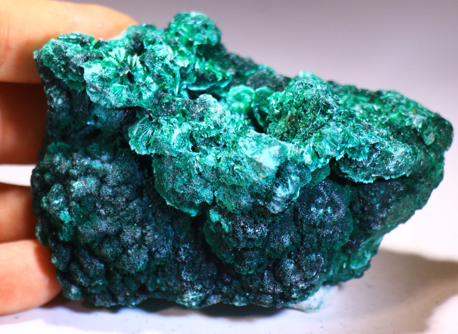 3.75″ 9.4 oz Stunning Fibrous Malachite Cave/Cluster, Congo! M547