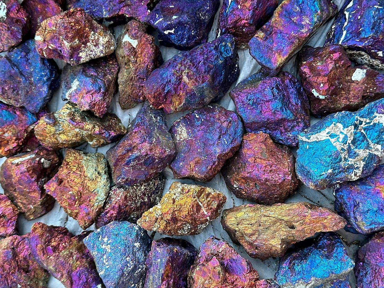 Large Raw Chalcopyrite 2-2.5″, Rough Peacock Ore Stone, Chalcopyrite Peacock Ore