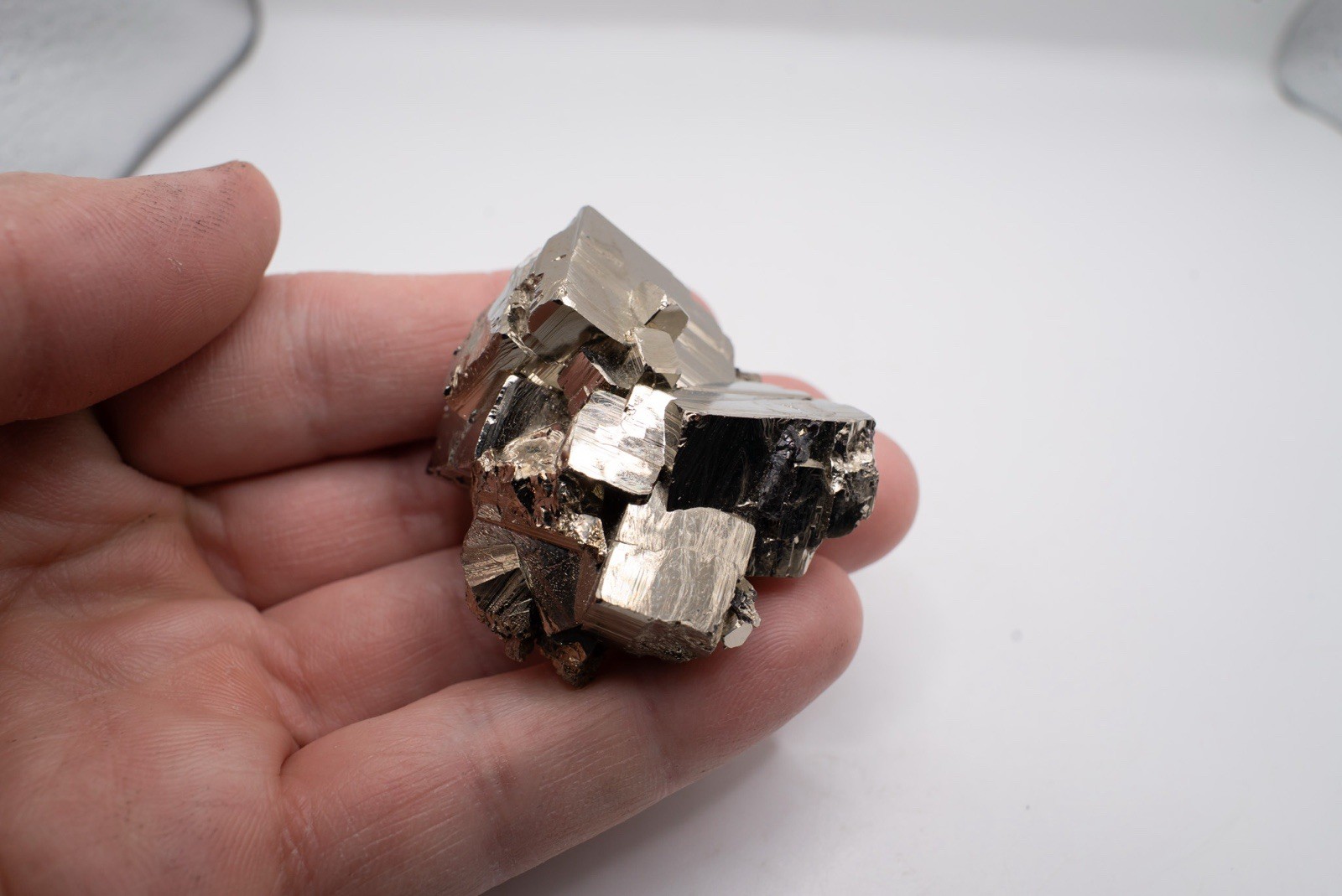 Peruvian Pyrite Cube Cluster – Sharp Cubic Crystals – Display Specimen