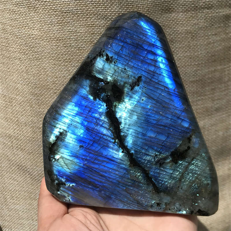 1.15kg Natural Labradorite Quartz Crystal Spectrolite Mineral Reiki healing