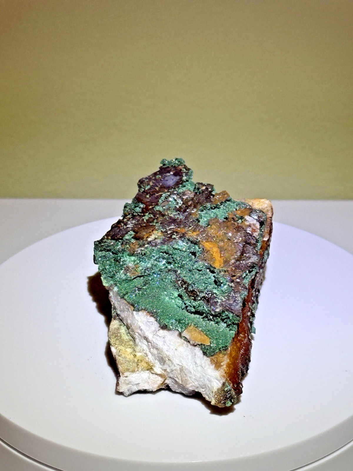 BURNISHED Malachite on Limonite Matrix Mineral Specimen from Morocco