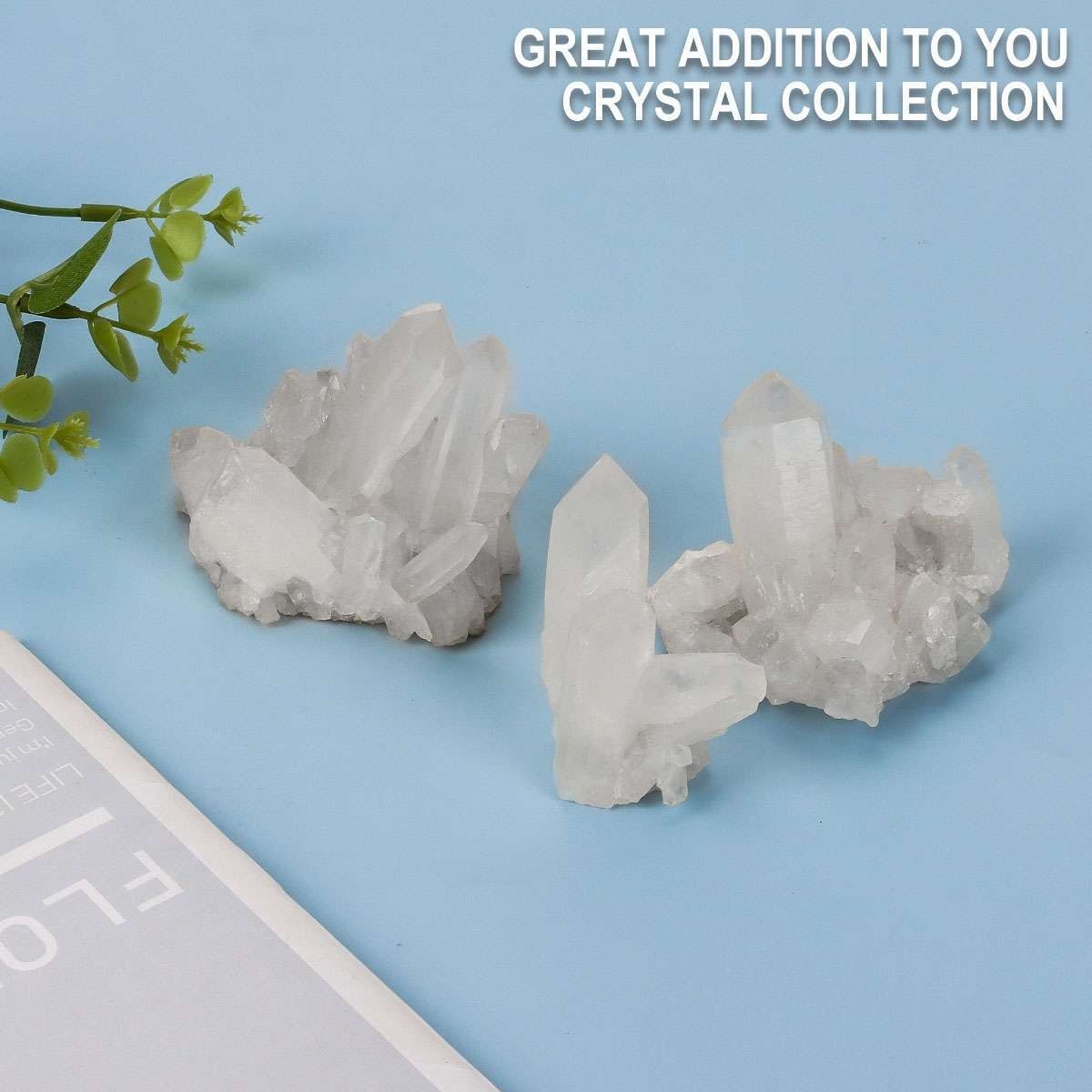 50-150g Natural White Clear Quartz Crystal Cluster Rock Stone Specimens Reiki