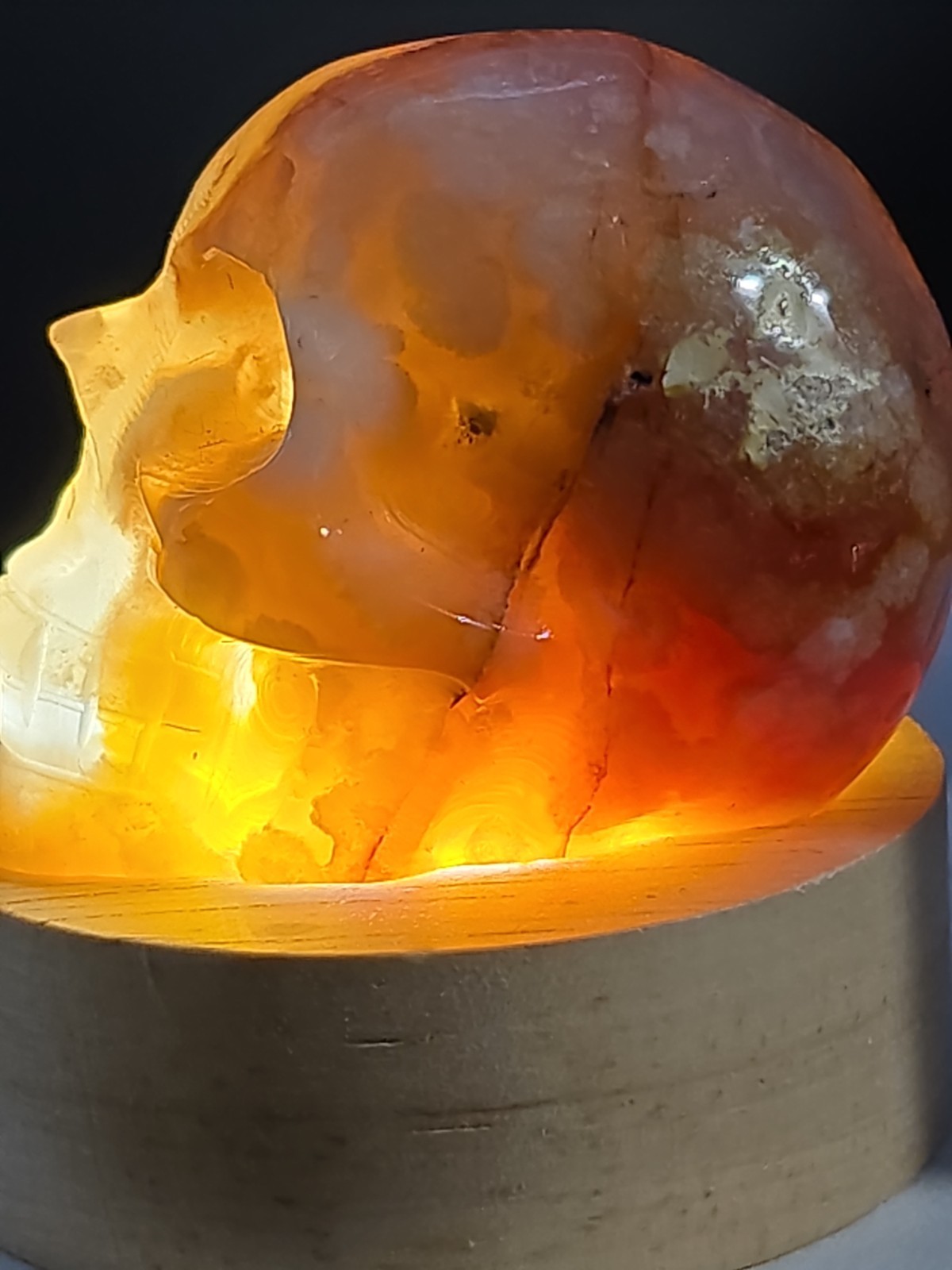 Flower Agate Skull 4.5 Oz. 126g 2″ X 1.75 “