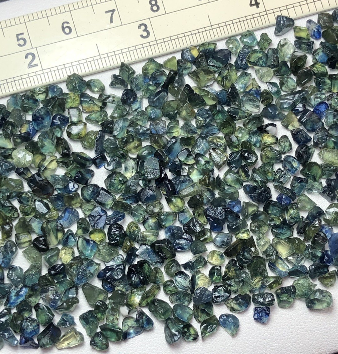 41 Gram /Rough Teal Bicolor Sapphire From Africa Mine, Ready For MM Size Cutting