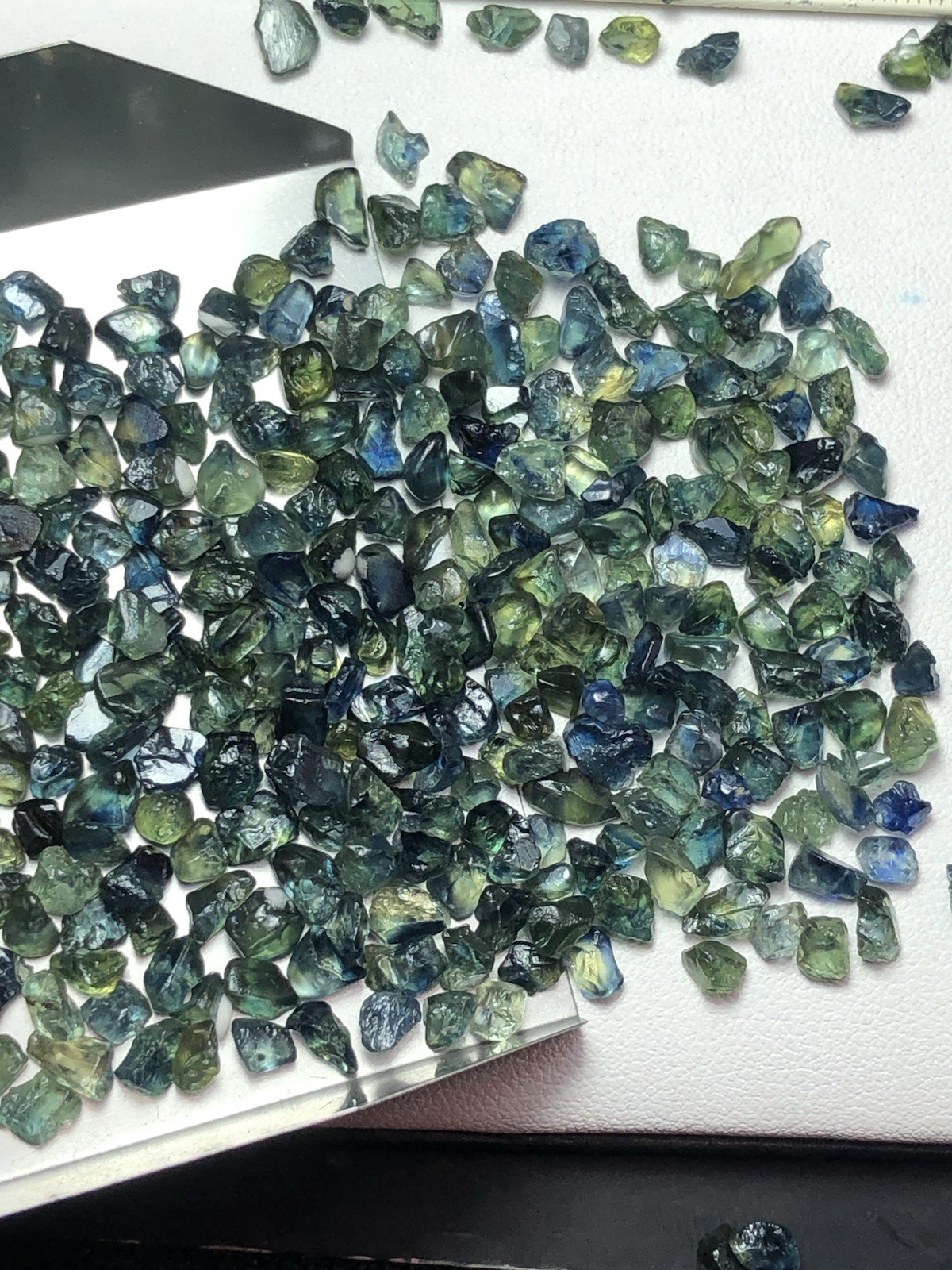 41 Gram /Rough Teal Bicolor Sapphire From Africa Mine, Ready For MM Size Cutting