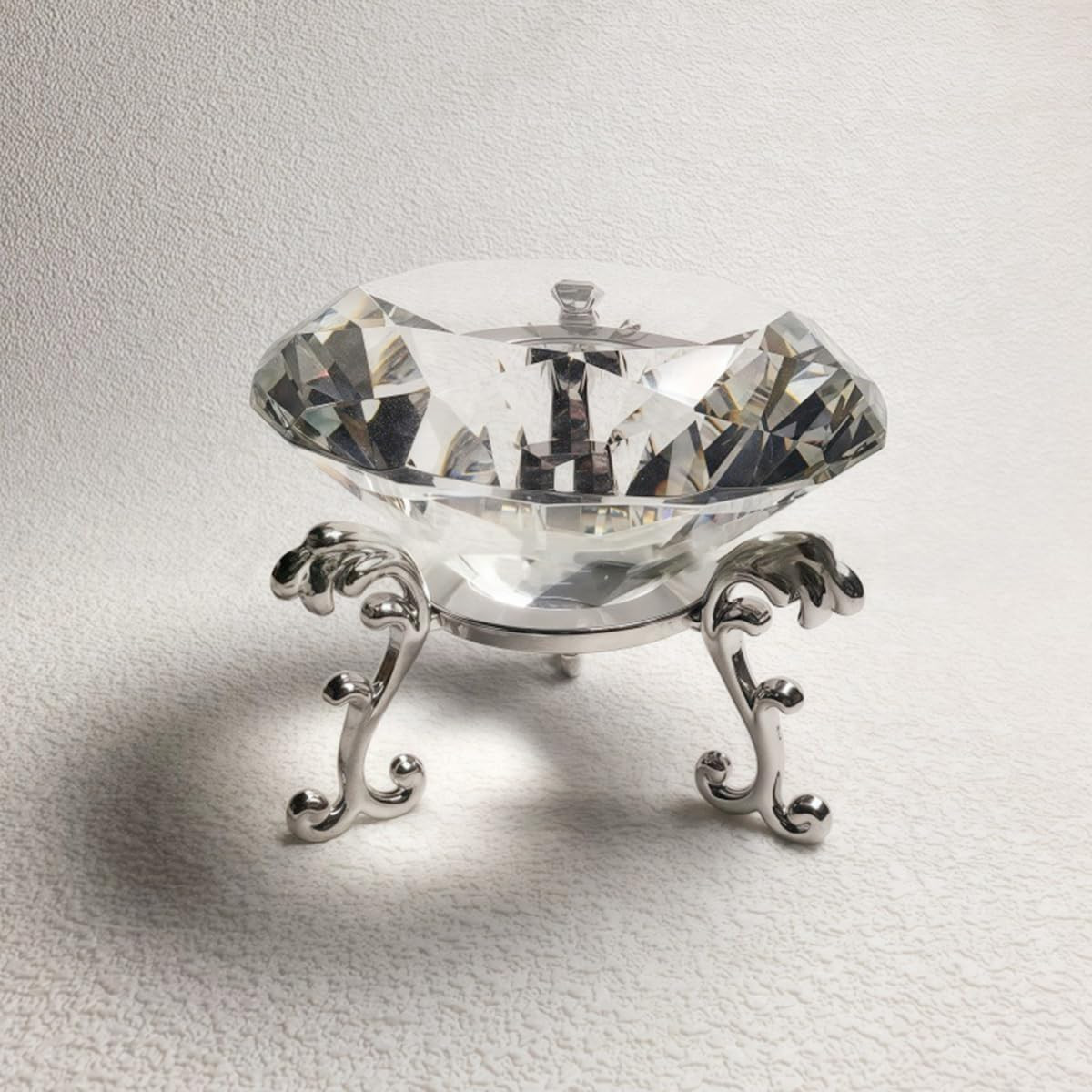 6PCS Silver Crystal Ball Stand Display Natural Rock for 40Mm to 80Mm Spheres Bas